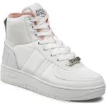 Przecenione Białe Wysokie sneakersy damskie ze skóry marki Replay w rozmiarze 37 
