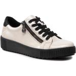 Przecenione Białe Sneakersy damskie marki Rieker w rozmiarze 36 