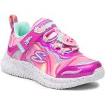 Przecenione Różowe Niskie sneakersy damskie marki Skechers w rozmiarze 28 