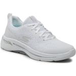 Przecenione Białe Buty sportowe damskie marki Skechers w rozmiarze 37 
