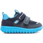 Niebieskie Sneakersy na rzepy dla chłopców 