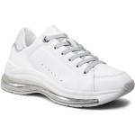 Przecenione Białe Buty do biegania damskie z gładkiej skóry marki Tommy Hilfiger w rozmiarze 36 