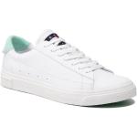 Przecenione Białe Niskie sneakersy damskie z gładkiej skóry marki Tommy Hilfiger TOMMY JEANS w rozmiarze 36 