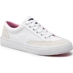 Przecenione Białe Niskie sneakersy damskie dżinsowe marki Tommy Hilfiger TOMMY JEANS w rozmiarze 36 