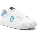 Przecenione Białe Niskie sneakersy męskie marki Trussardi w rozmiarze 43 