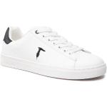 Przecenione Białe Niskie sneakersy męskie marki Trussardi w rozmiarze 45 