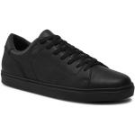 Przecenione Czarne Niskie sneakersy męskie z gładkiej skóry marki Trussardi w rozmiarze 45 