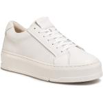 Białe Buty skórzane damskie z gładkiej skóry marki Vagabond w rozmiarze 41 