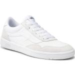 Białe Sneakersy sznurowane męskie skaterskie z zamszu marki Vans 