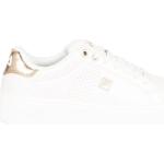 Białe Buty sznurowane damskie - rodzaj noska: Okrągły ze skóry syntetycznej marki Fila w rozmiarze 39 