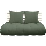 Sofa rozkładana z zielonym obiciem Karup Design Shin Sano Natural/Olive Green
