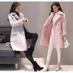 Szare Płaszcze zimowe damskie w stylu casual bawełniane w rozmiarze XL 