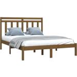 Przecenione Miodowe Łóżka do sypialni w nowoczesnym stylu sosnowe marki ELIOR 
