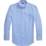 Niebieskie Koszule typu slim w paski w stylu casual marki POLO RALPH LAUREN Big & Tall w rozmiarze XL 