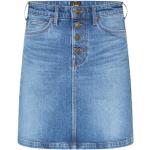 Niebieskie Spódnice jeansowe damskie eleganckie dżinsowe marki LEE 