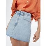 Przecenione Niebieskie Mini spódniczki damskie dżinsowe mini marki Mango w rozmiarze S 