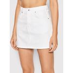 Przecenione Białe Mini spódniczki damskie dżinsowe mini marki Pepe Jeans w rozmiarze M 