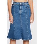 Przecenione Niebieskie Spódnice jeansowe damskie dżinsowe marki PINKO w rozmiarze XXL 