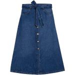 Niebieskie Spódnice z guzikami damskie z falbankami eleganckie dżinsowe marki Liu Jo 