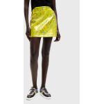 Przecenione Żółte Mini spódniczki damskie mini marki Desigual w rozmiarze S 