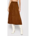 Przecenione Brązowe Spódnice plisowane damskie marki DKNY | Donna Karan w rozmiarze XXS 
