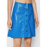 Przecenione Niebieskie Mini spódniczki damskie mini w rozmiarze L 