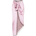Różowe Spódnice midi damskie z falbankami haftowane marki RICK OWENS w rozmiarze S 