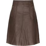Brązowe Spódnice z kieszeniami damskie z poliestru w rozmiarze XL 