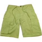 Zielone Krótkie spodnie męskie w stylu orientalnym bawełniane na lato marki 40WEFT w rozmiarze L 