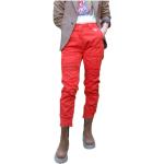 Czerwone Spodnie rurki damskie bawełniane marki AERONAUTICA MILITARE w rozmiarze XS 