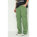 Zielone Spodnie damskie luźne bawełniane marki Billabong w rozmiarze 5 XL 