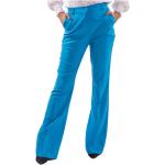 Niebieskie Spodnie bojówki damskie gładkie z poliestru na jesień marki Fracomina w rozmiarze S 