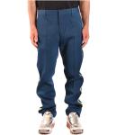 Niebieskie Spodnie sportowe męskie w paski sportowe marki Calvin Klein w rozmiarze XL 