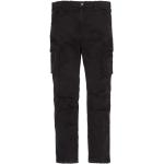 Czarne Spodnie rurki męskie do prania w pralce z poliestru marki Schott NYC 