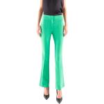 Zielone Eleganckie spodnie satynowe w rozmiarze L 
