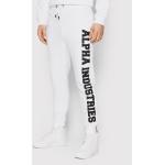 Przecenione Białe Spodnie dresowe męskie marki Alpha Industries Inc. w rozmiarze L 