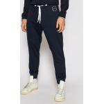 Przecenione Granatowe Spodnie dresowe męskie marki Armani Exchange w rozmiarze S 