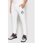 Przecenione Białe Spodnie dresowe męskie marki Armani Exchange 