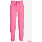 Przecenione Różowe Eko Spodnie dresowe bawełniane damskie sportowe bawełniane marki Deha 