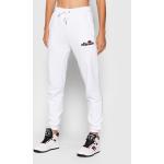 Przecenione Białe Spodnie dresowe damskie sportowe marki ellesse w rozmiarze M 