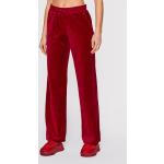 Przecenione Czerwone Spodnie dresowe damskie luźne marki Guess w rozmiarze M 