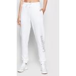 Przecenione Białe Spodnie dresowe damskie marki Lacoste w rozmiarze S 