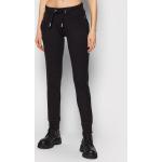 Przecenione Czarne Spodnie dresowe damskie rurki marki Superdry w rozmiarze XL 