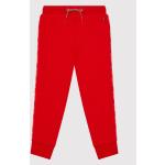 Przecenione Czerwone Spodnie dziecięce dresowe marki Tommy Hilfiger 