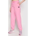 Przecenione Różowe Spodnie dresowe damskie marki Tommy Hilfiger TOMMY JEANS w rozmiarze L 