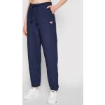 Przecenione Granatowe Spodnie dresowe damskie marki Tommy Hilfiger TOMMY JEANS w rozmiarze XS 