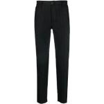 Czarne Eleganckie spodnie męskie w paski marki INCOTEX 