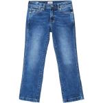 Niebieskie Jeansy dziecięce dla dziewczynek w stylu retro dżinsowe marki Pepe Jeans 