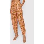 Pomarańczowe Spodnie materiałowe damskie safari marki Desigual 