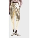 Przecenione Złote Spodnie materiałowe damskie marki Desigual w rozmiarze S 